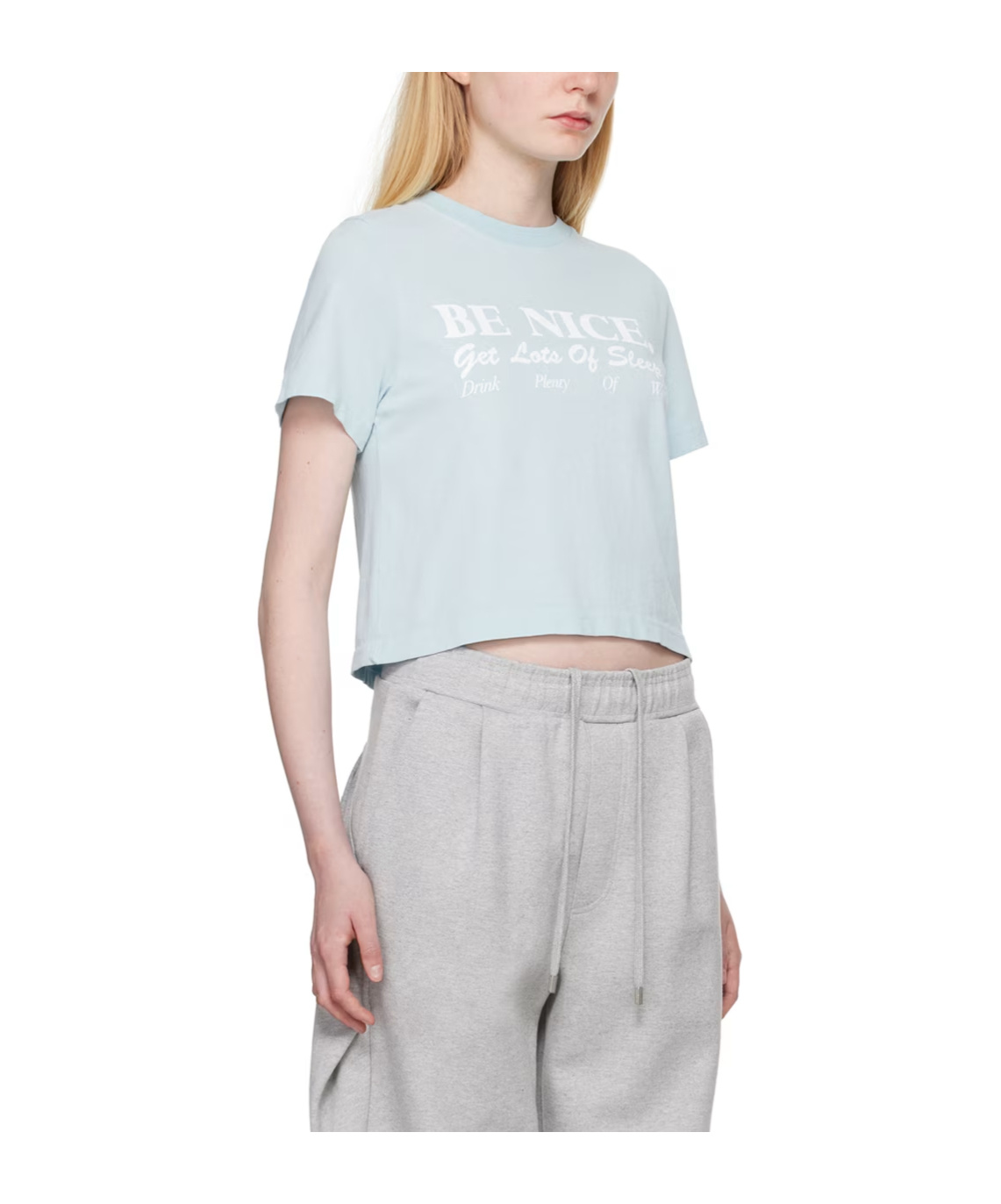 Sporty And Rich Be Nice Short-sleeved T-shirt In Blue