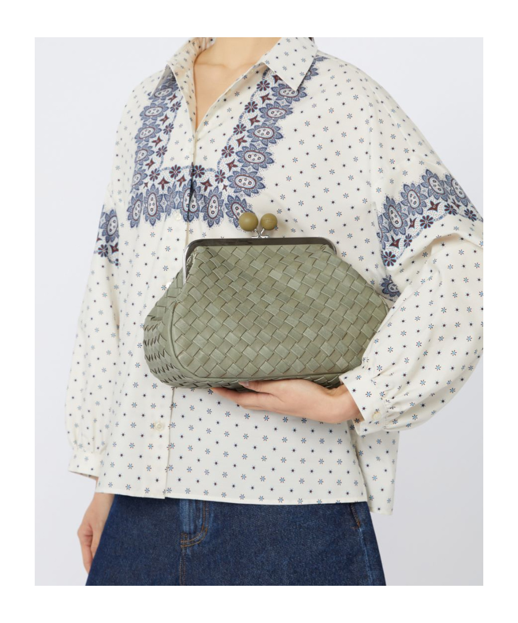 Weekend Max Mara Pasticcino Bag Medium In Pelle Intrecciata In Brown