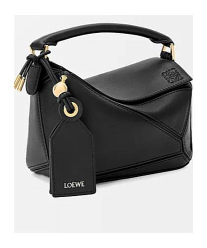 Loewe Mini Featherlight Puzzle Bag In Nappa Lambskin In Black