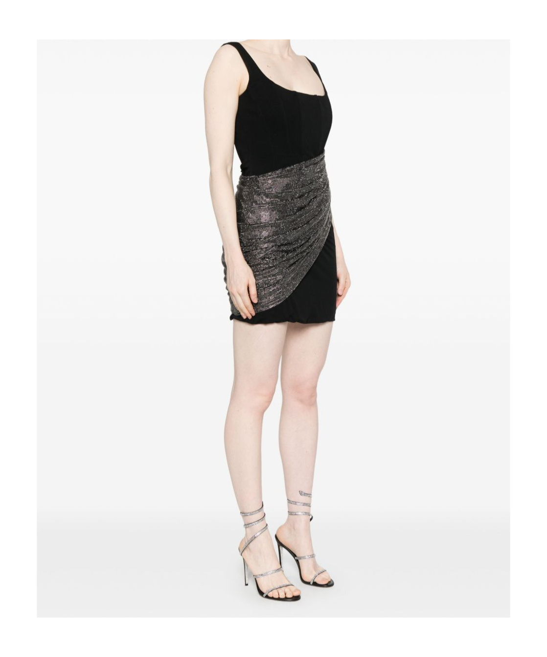 Giuseppe Di Morabito Crystal Draped Mini Dress