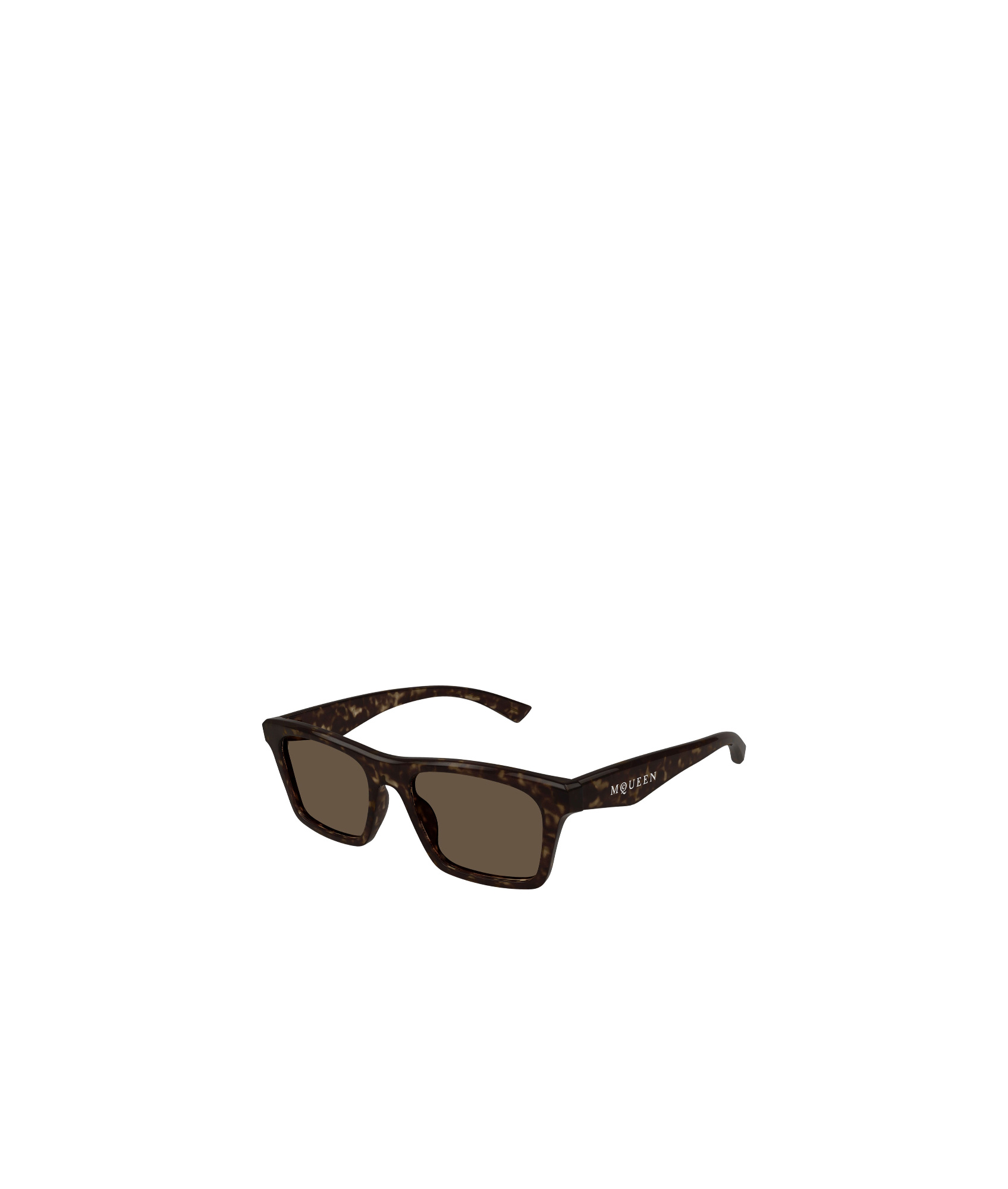 Alexander Mcqueen Geometric Frame Sunglasses In Brown