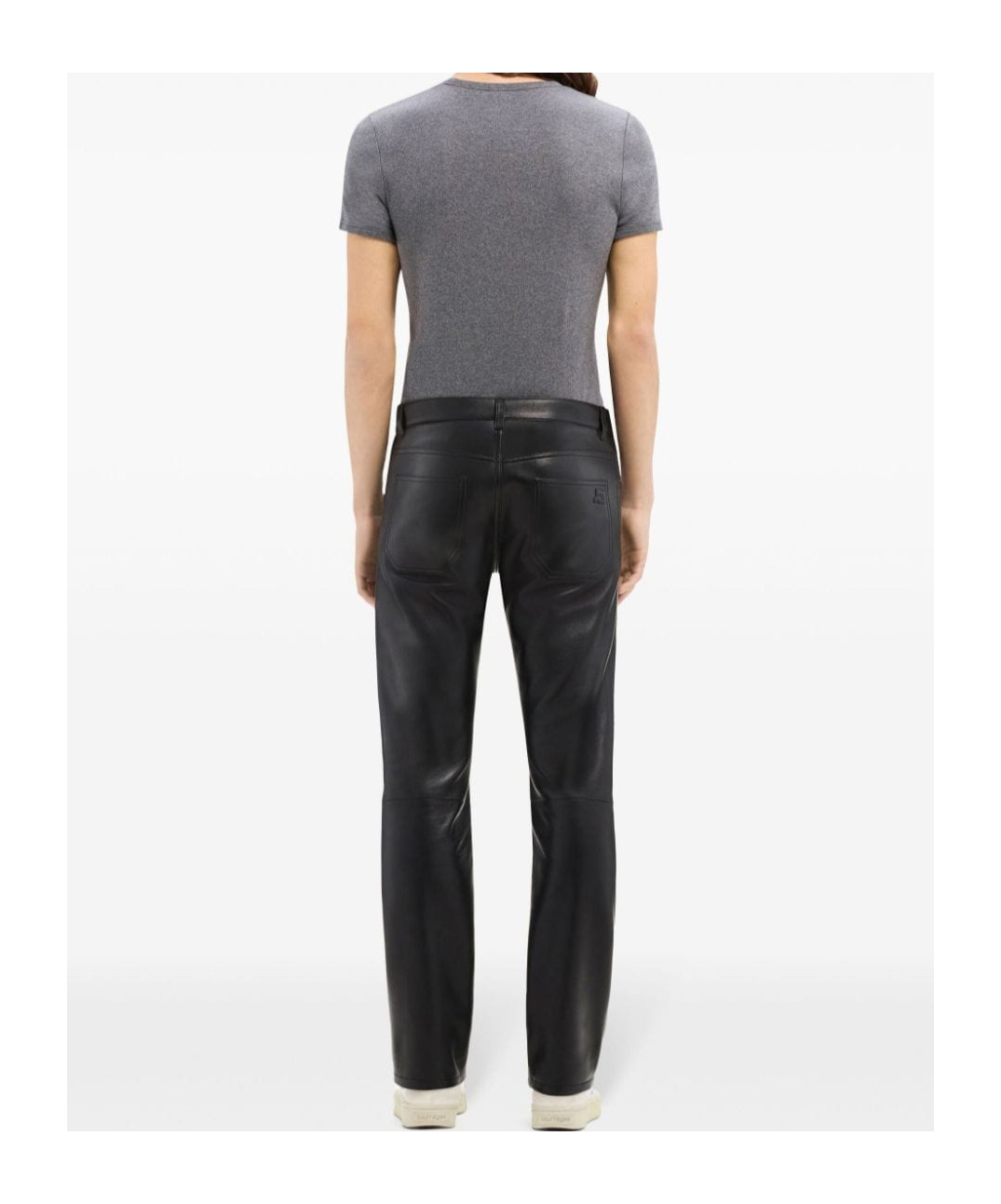 Courrèges Short Sleeves Text Print Round Neck In Gray