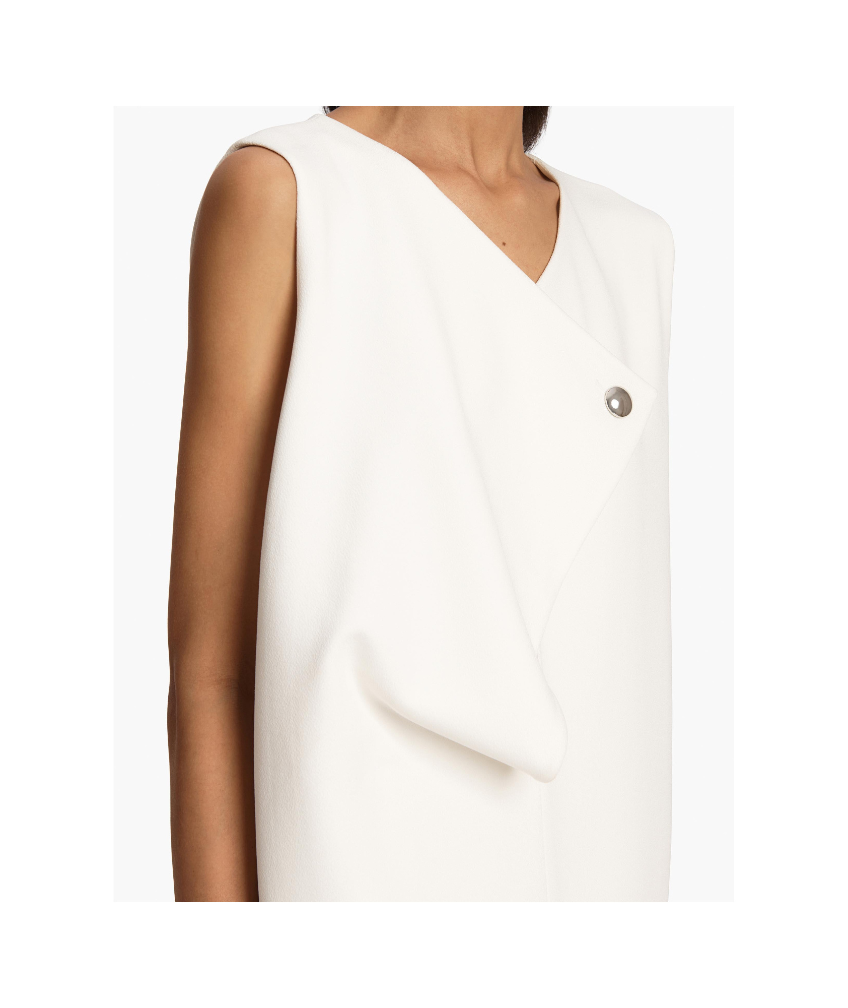 Khaite Crispin Dress In Chalk Color