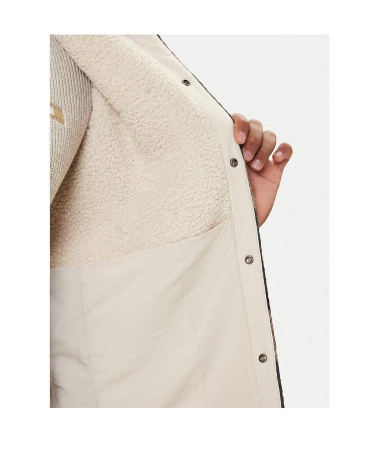 Tommy Hilfiger Check Sherpa Collar Jacket In Brown