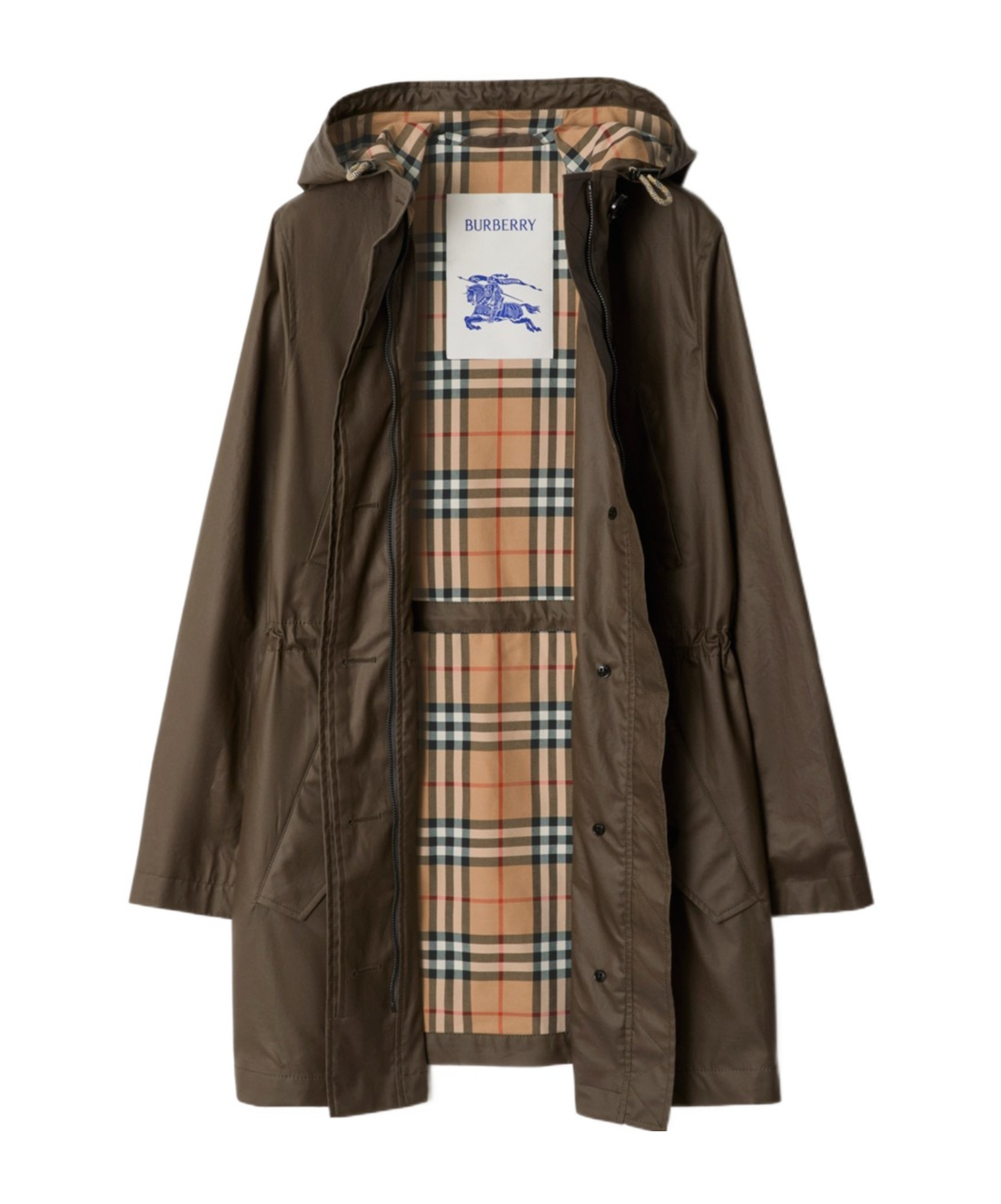 Burberry Waist Drawstring Hooded Long Length