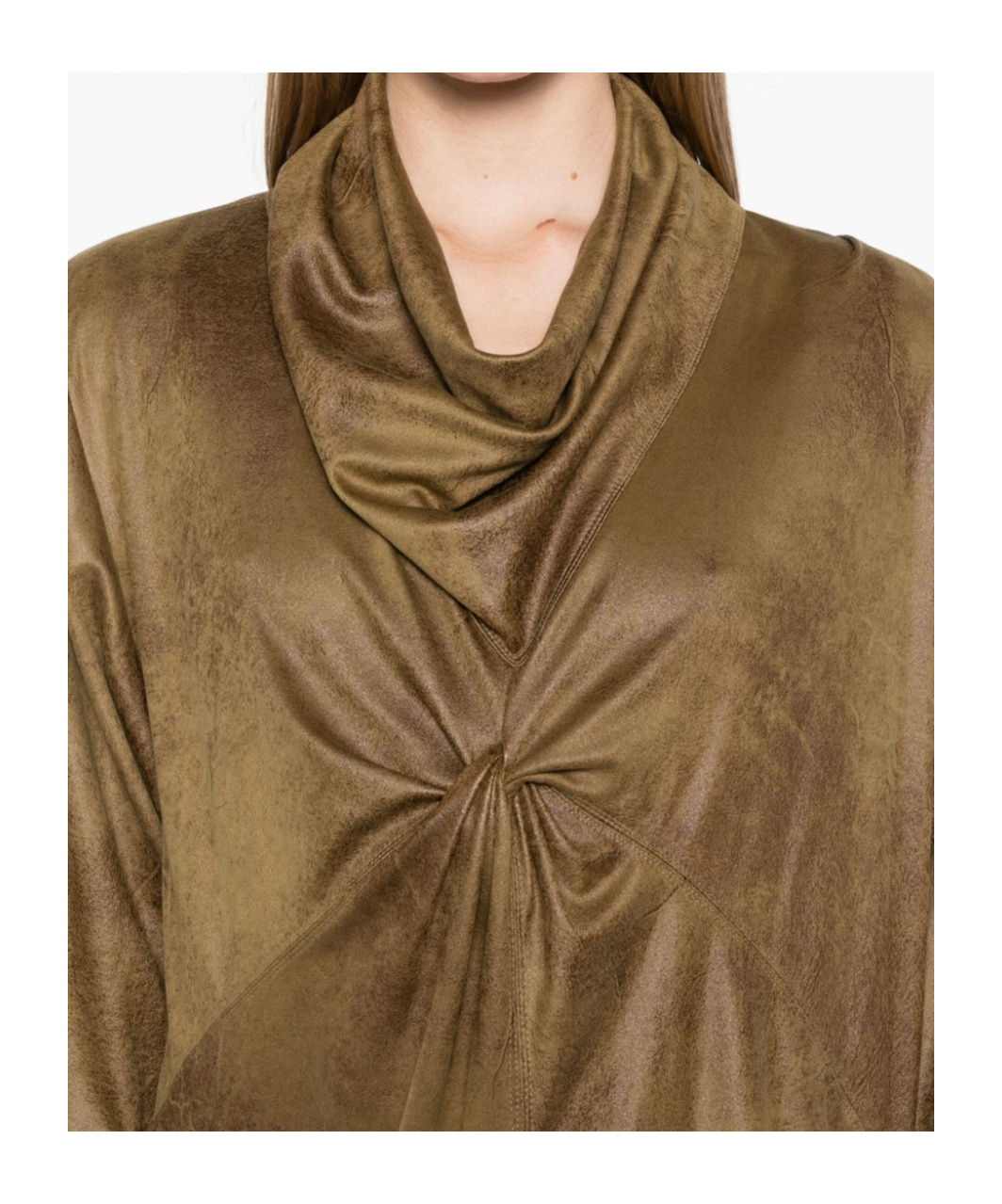 Isabel Marant Draped Neckline Knotted Detail Mini Dress In Brown