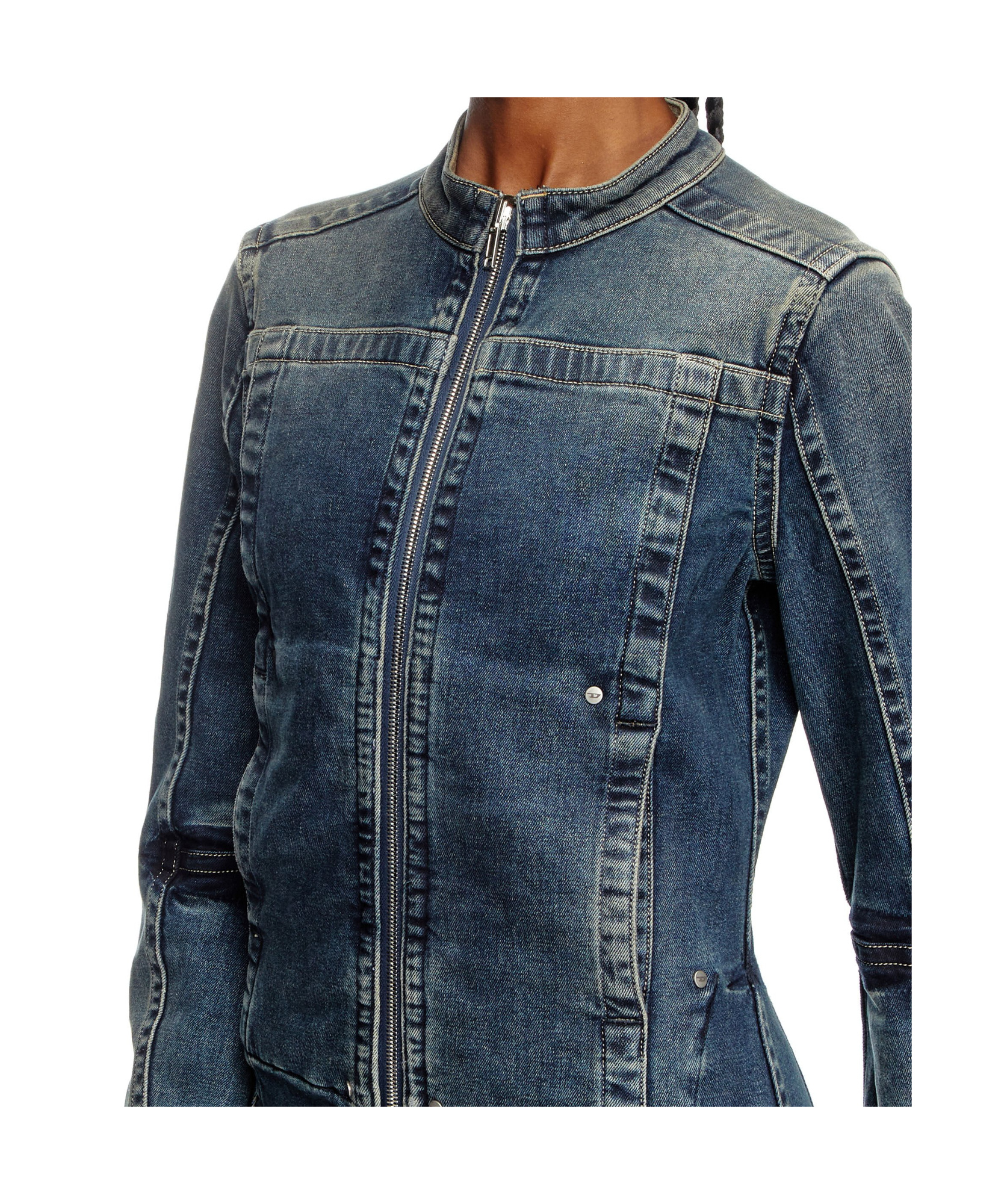 Diesel Short Dress In Rehab Denim In Blue