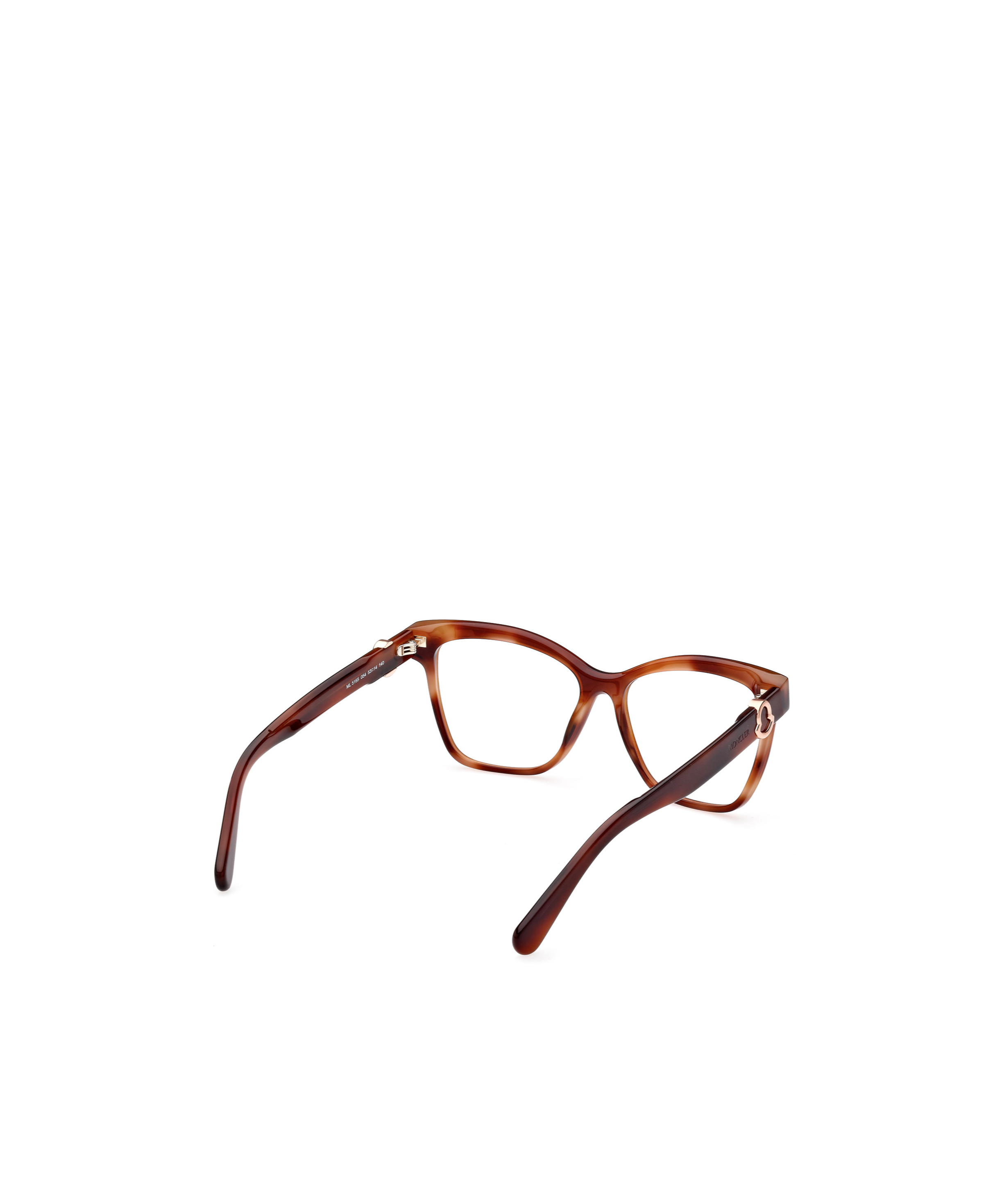 Moncler Ml5168 Rectangular Acetate Eyeglasses In Brown