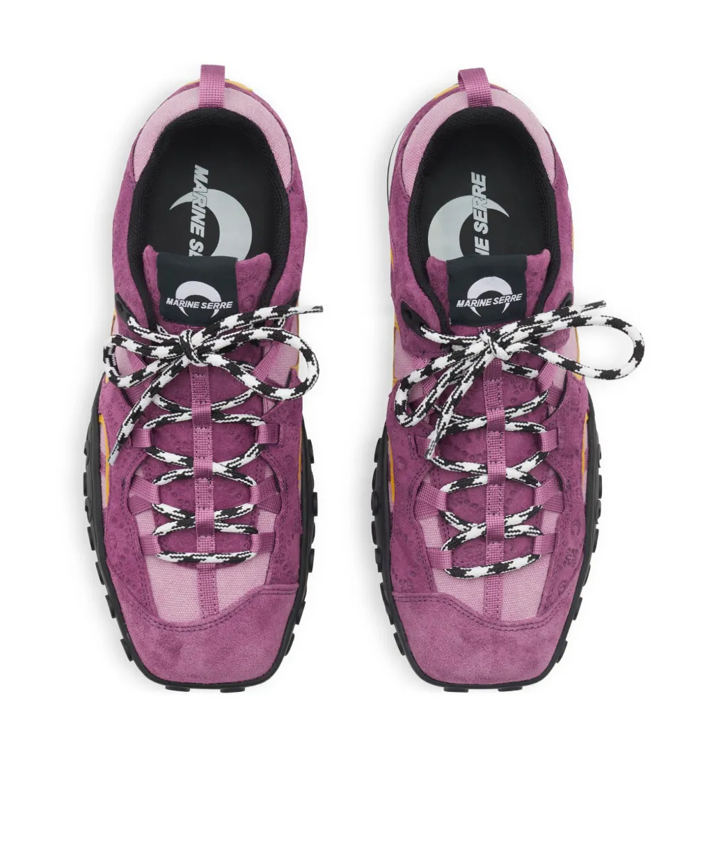 Shop Marine Serre Tyko Suede Sneakers In Purple