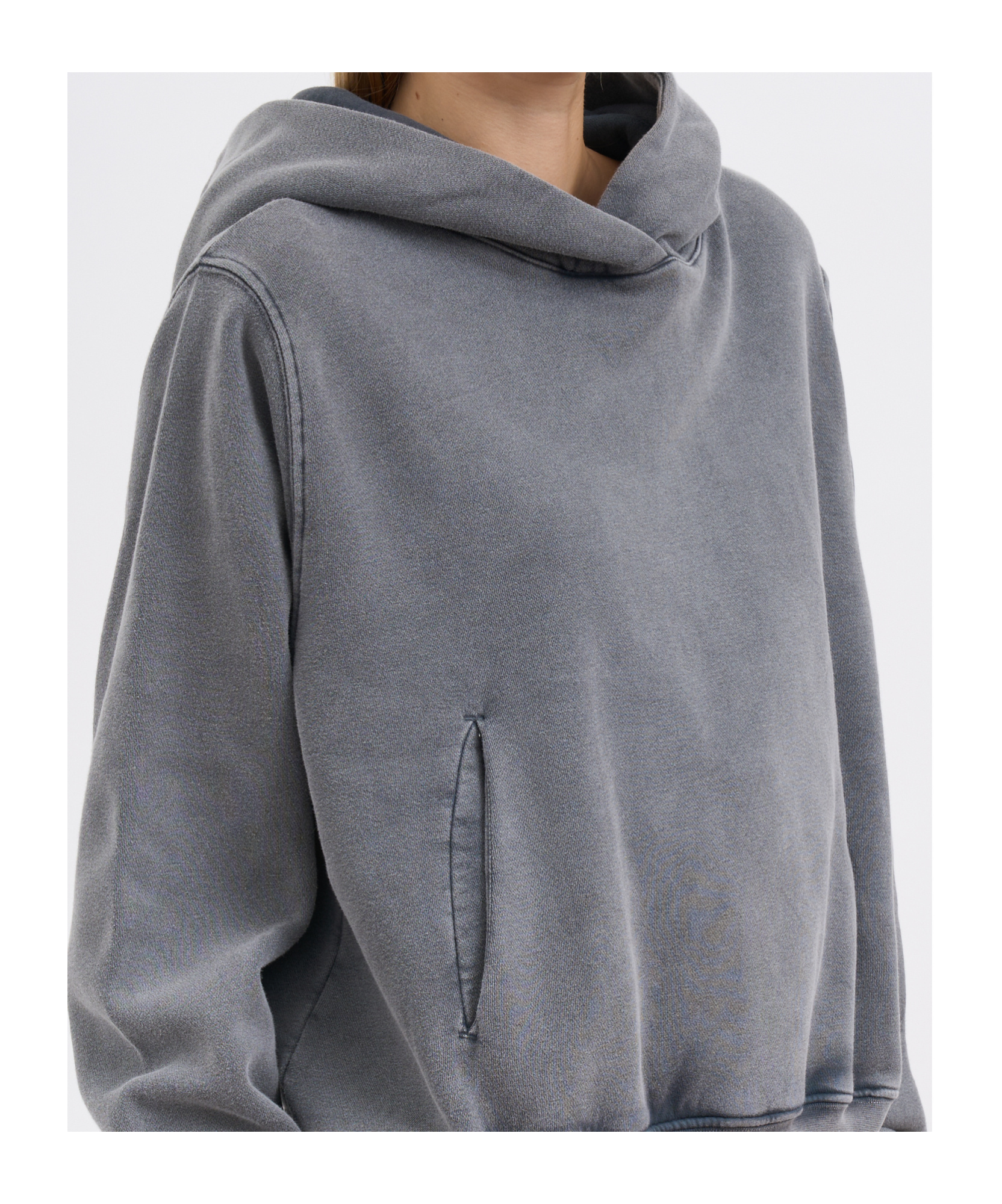 Thom Krom Felpa In Cotone Con Cappuccio In Gray