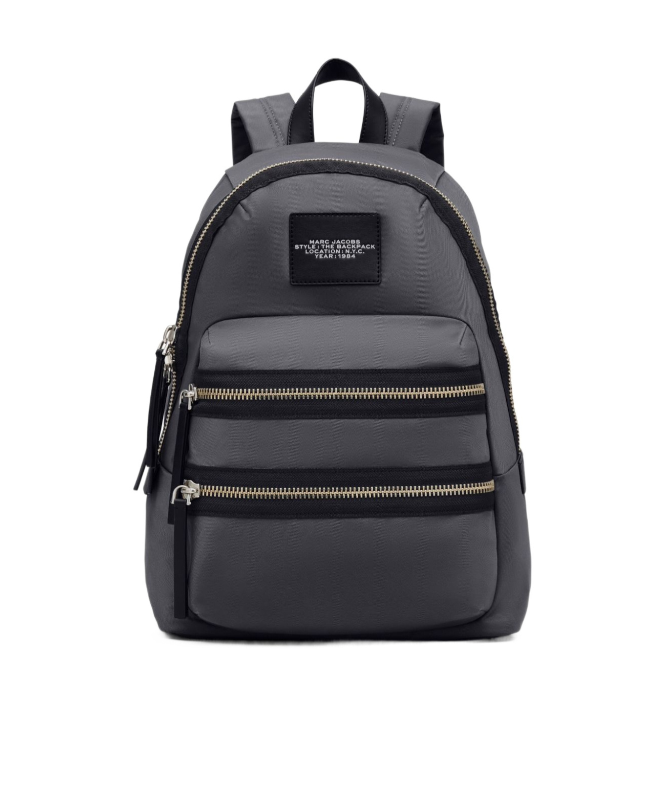Marc Jacobs The Biker Logo-patch Backpack In Black
