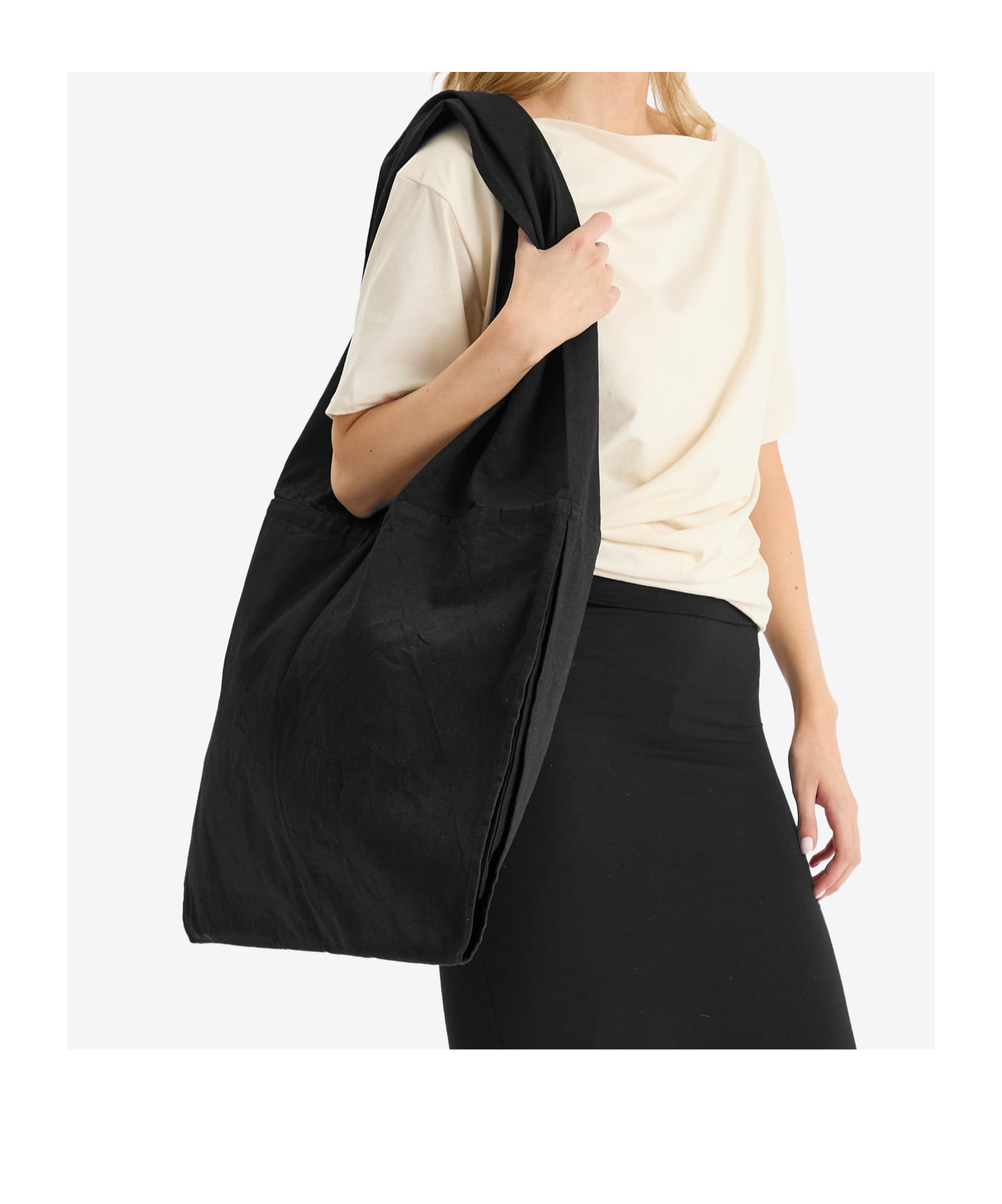 Baserange Rectangular Shoulder Bag In Black