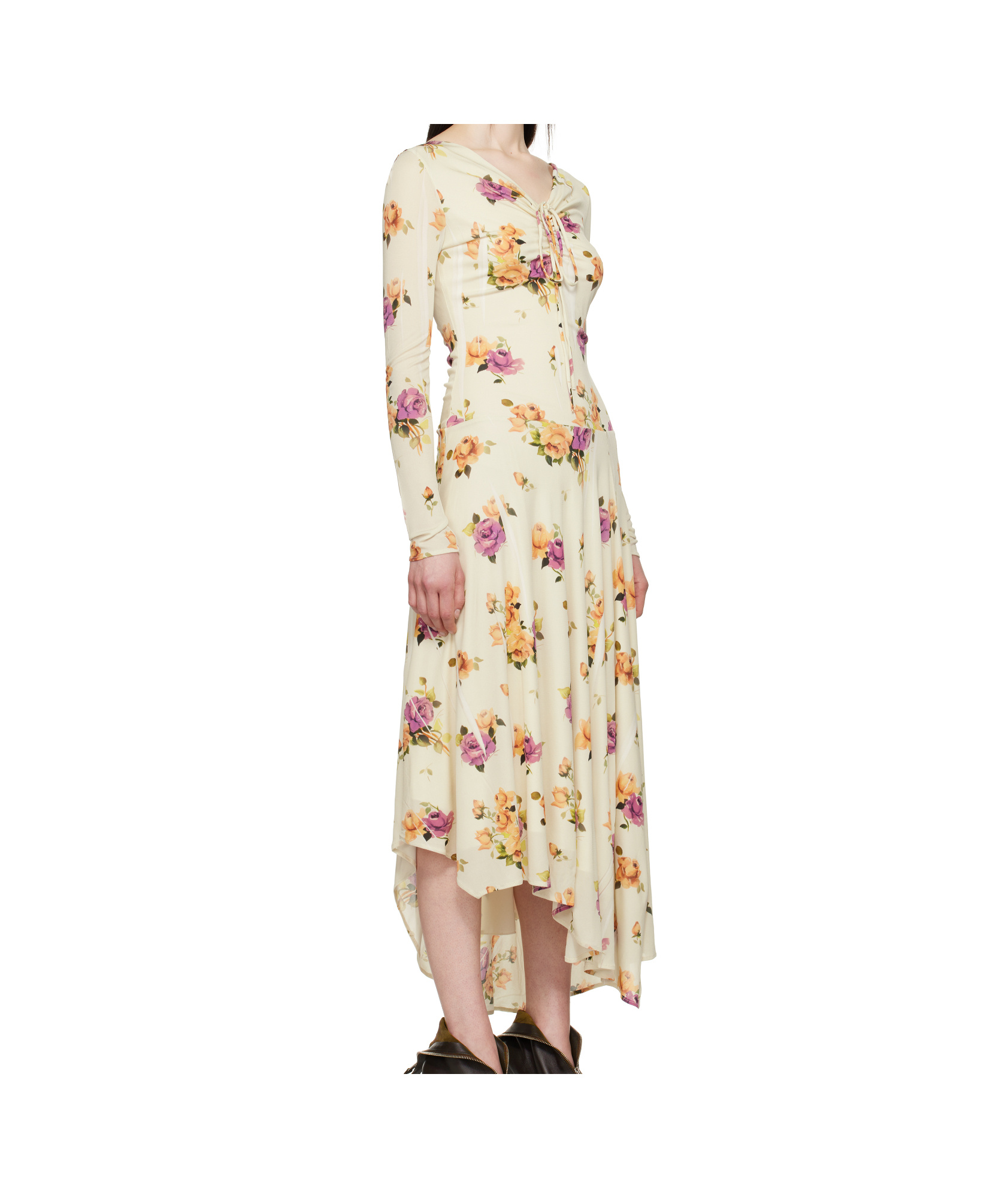 Acne Studios Asymmetrical Design Dress In Nude