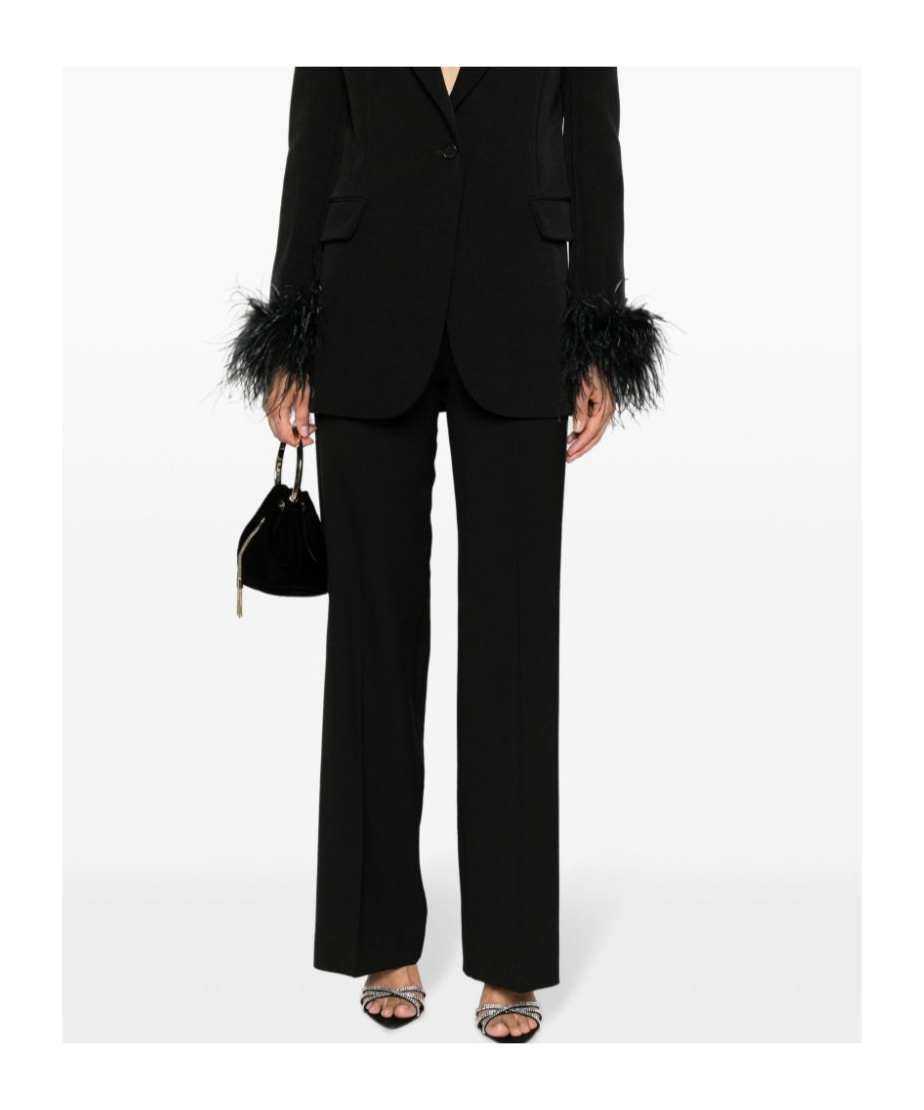 P.a.r.o.s.h Straight Leg Wool Blend Trousers