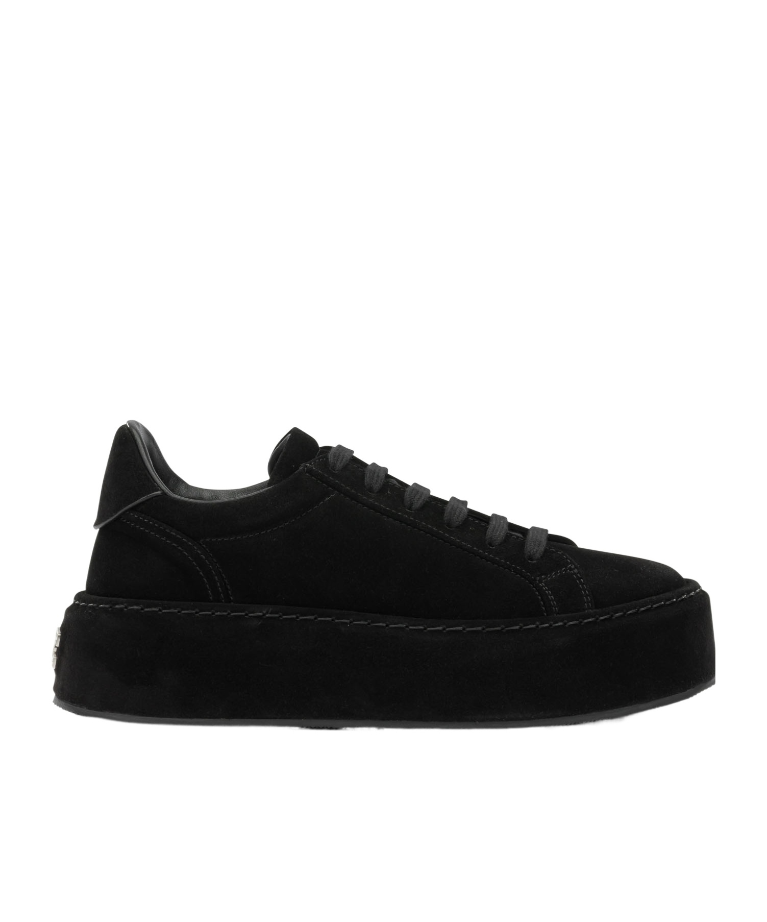 Casadei Platform Lace-up Sneakers In Black
