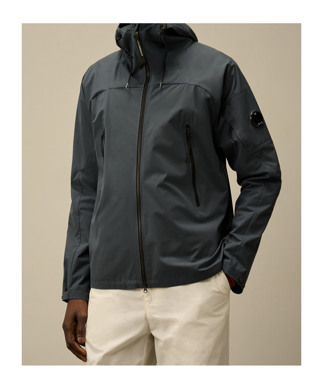 C.p. Company Pro-tek Hooded Jacket In Black