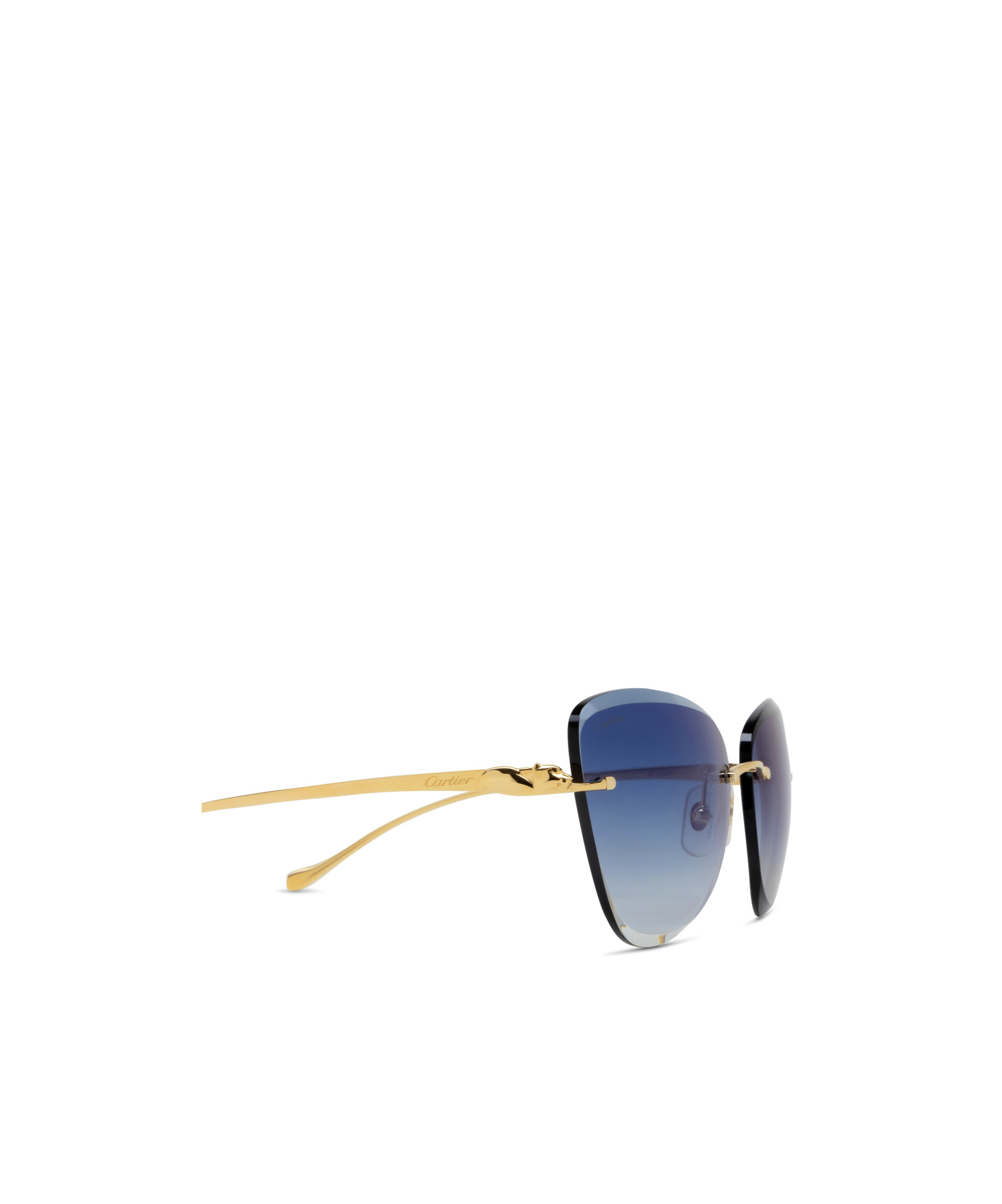 Cartier Cat Eye-frame Rimless Sunglasses