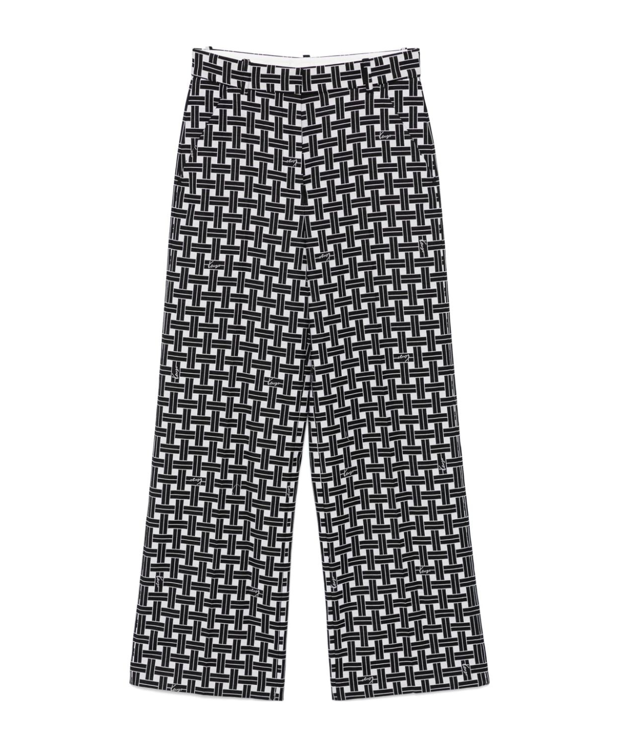 Kenzo Weave Trousers In Black