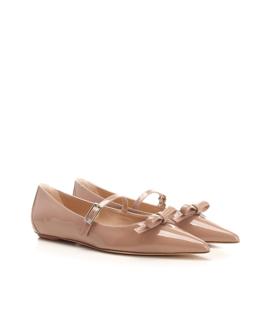 Stuart Weitzman Pointed Ballet Shoes In Nude