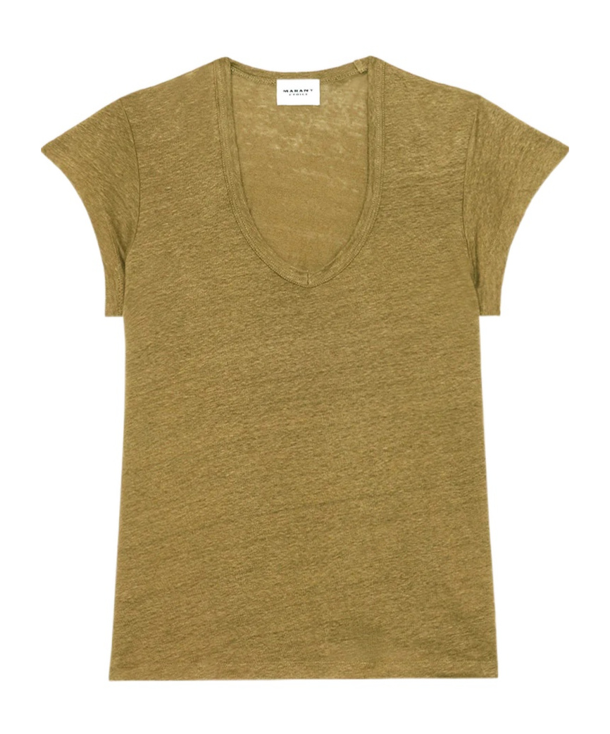 Isabel Marant Étoile Zankou T-shirt In Brown