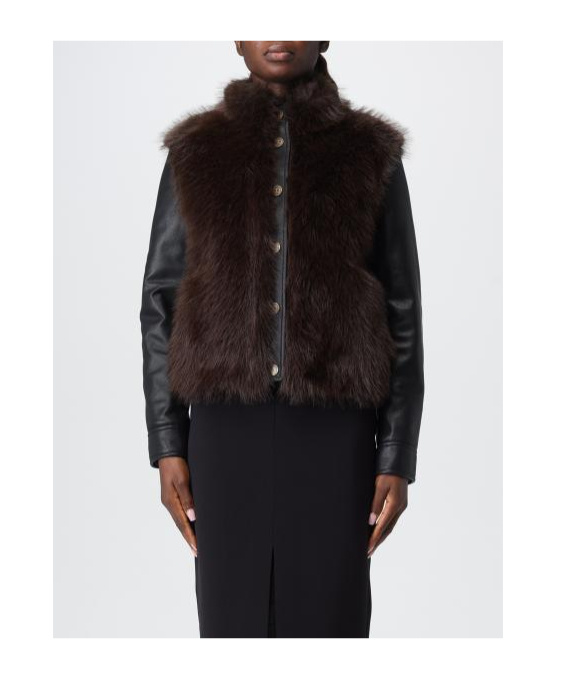 Twinset Panelled-design Long-sleeve Jacket In Black