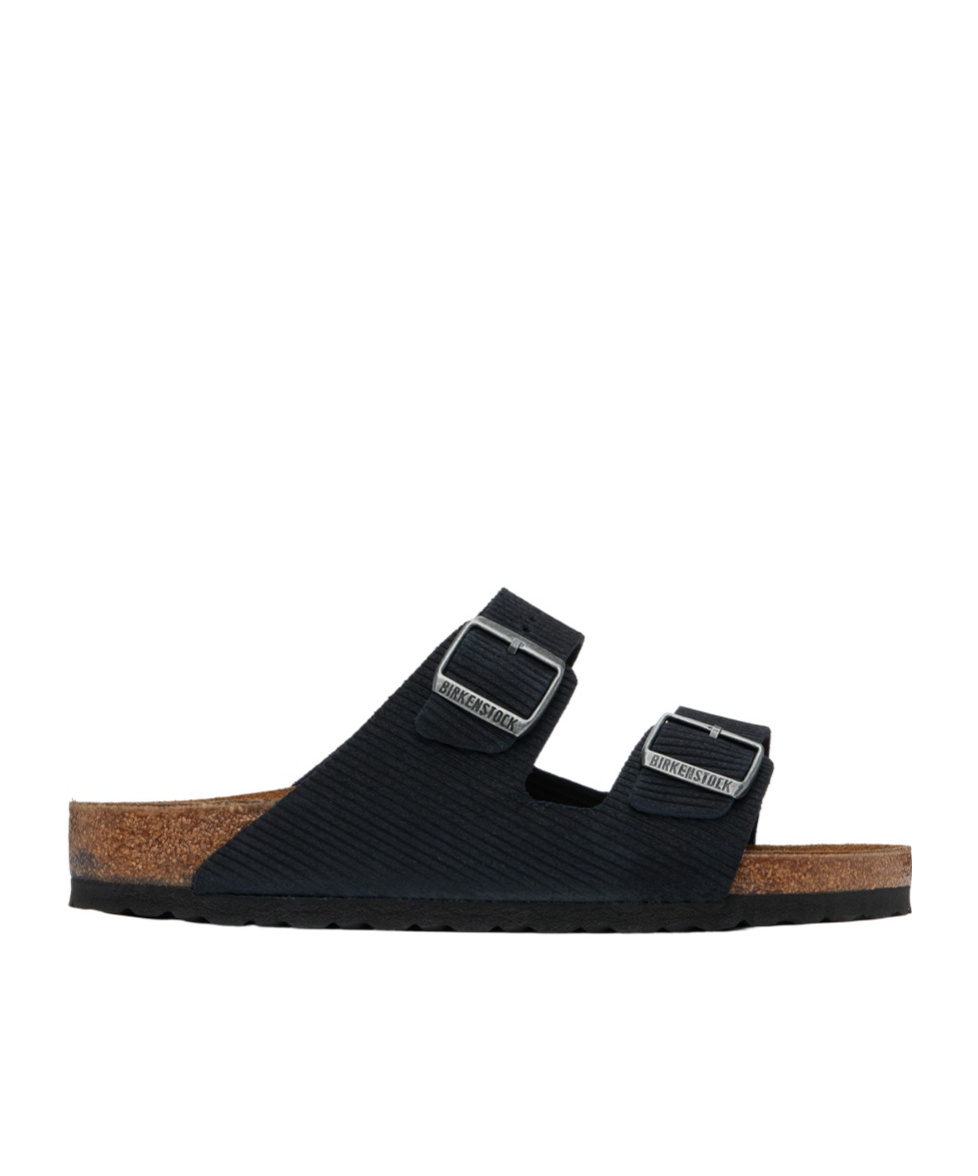 Birkenstock Regular Arizona Pin-button Slippers In Black