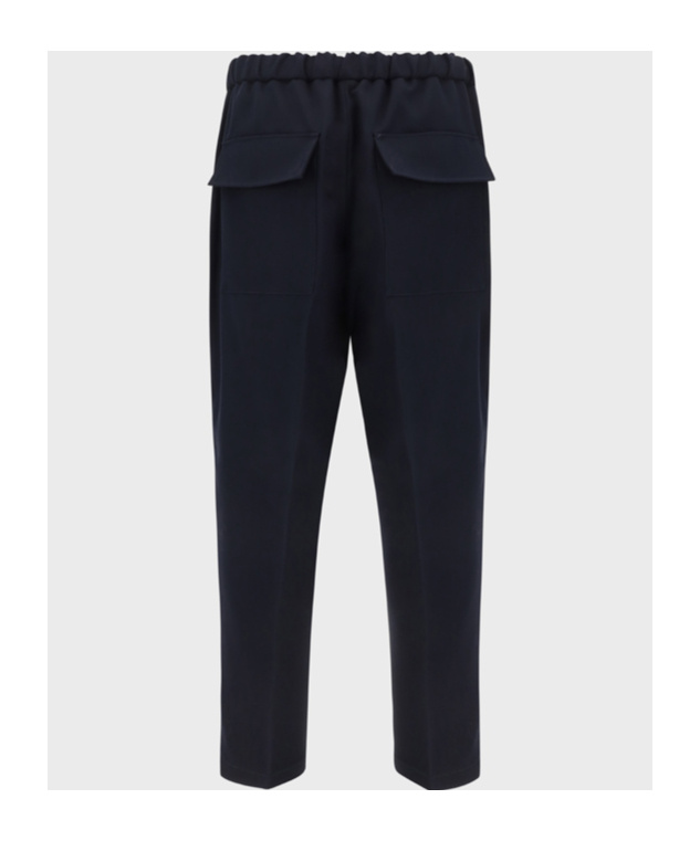 Jil Sander Wool Trousers Elastic Waistband In Black