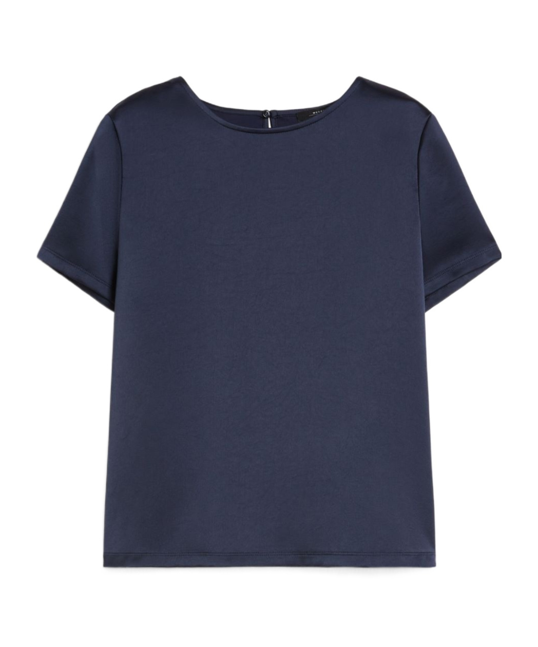 Weekend Max Mara Amburgo T-shirt In Satin And Jersey In Blue