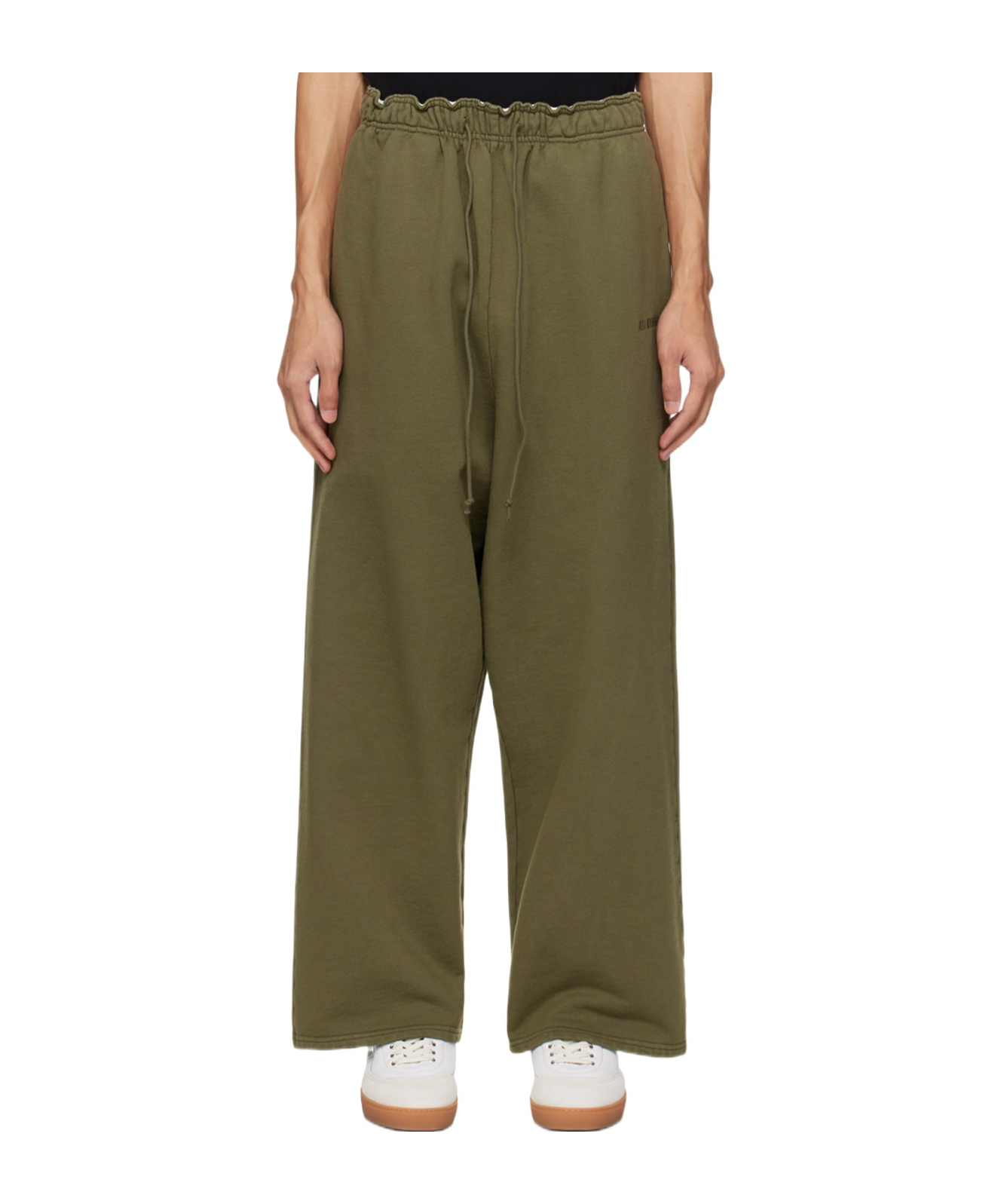 Hed Mayner Elastic Waist Casual Pants In Green
