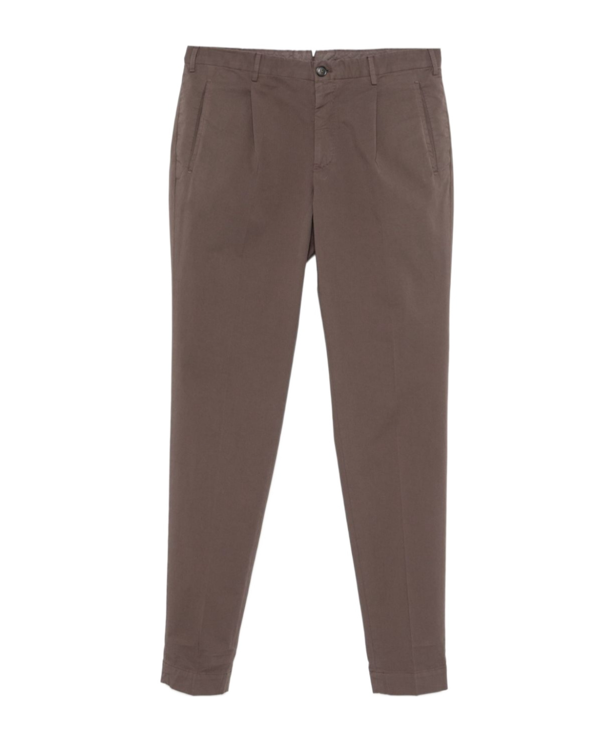 Incotex Tapered Trousers In Brown