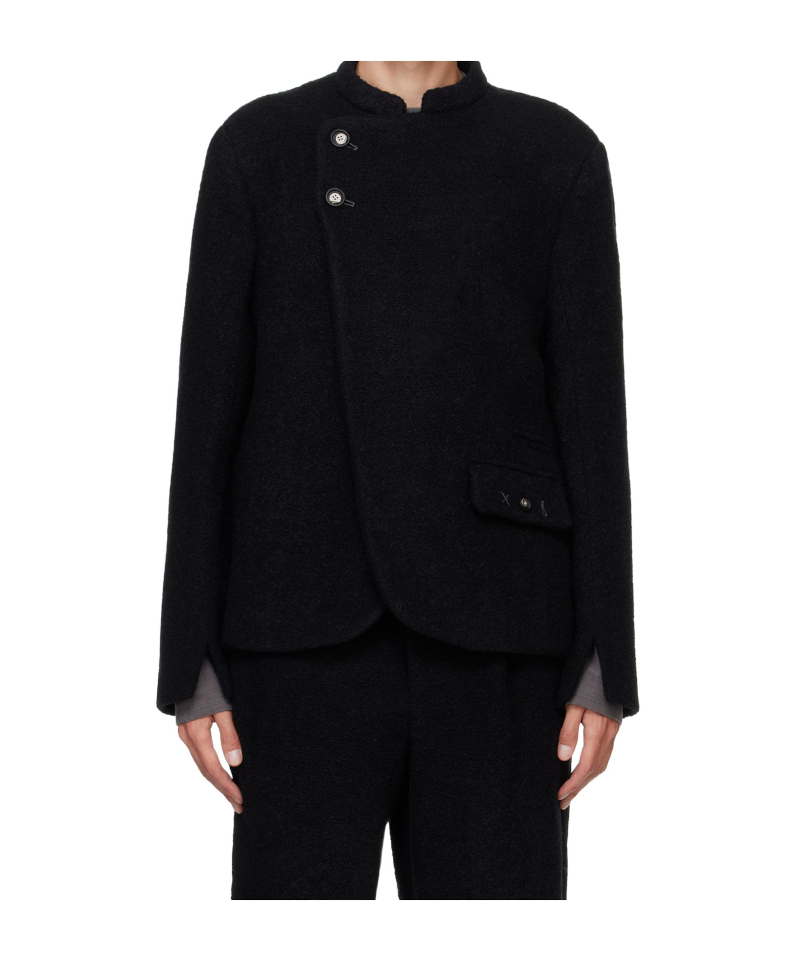 Ader Error Long-sleeved Short Coat In Black