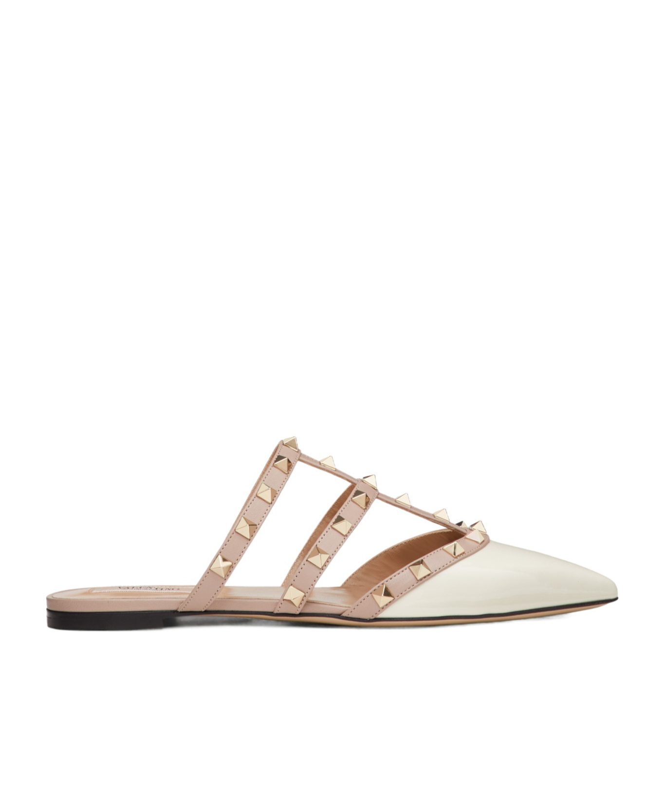 VALENTINO GARAVANI ROCKSTUD PATENT-LEATHER MULE 