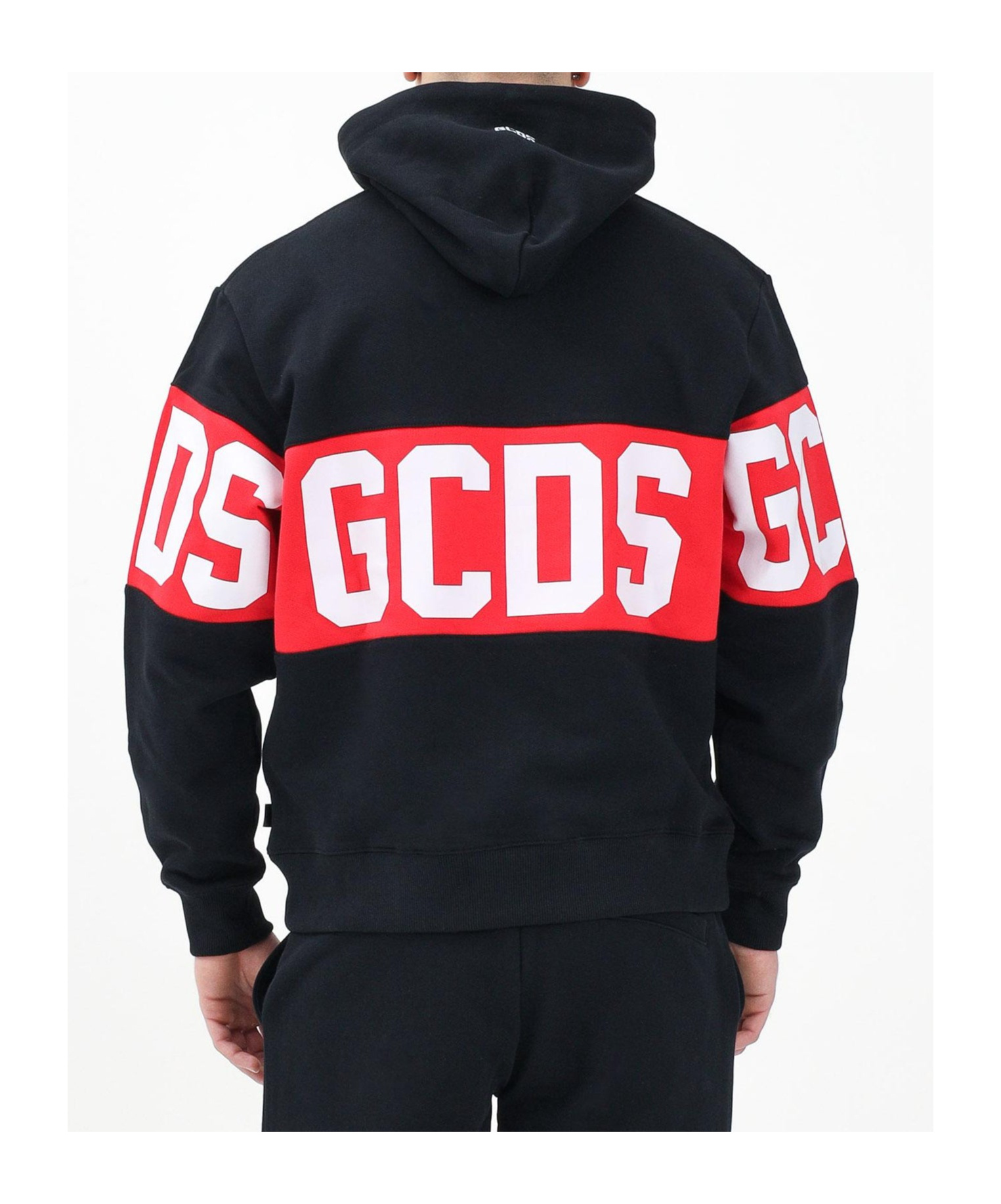 Shop Gcds Drawstring Hoodie In Black