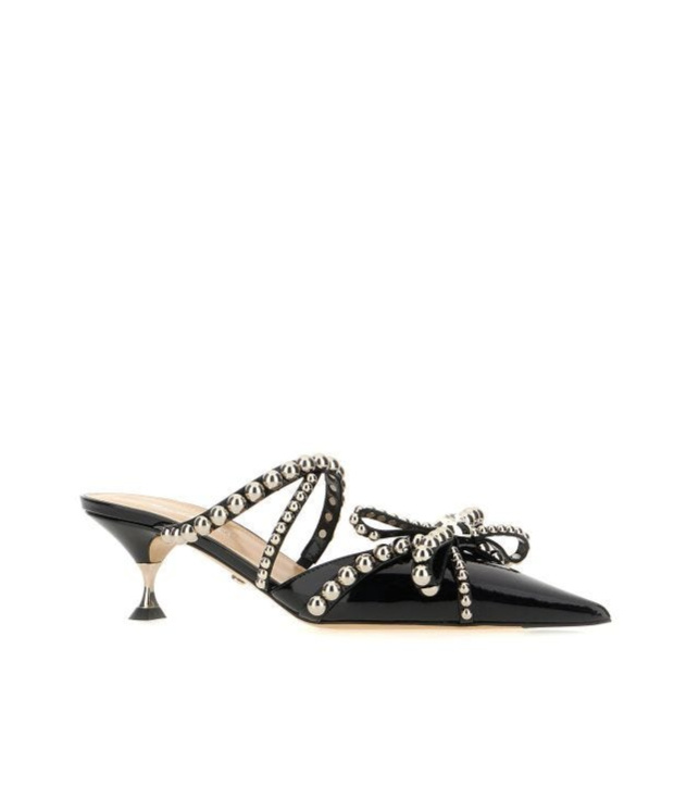 MACH&MACH 55MM STUDDED LEATHER MULES