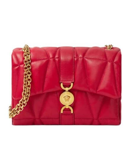 Shop Versace Medusa Shoulder Bag In Red