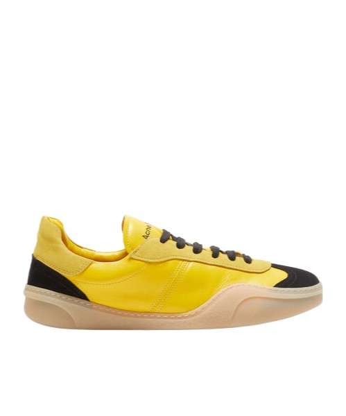 Acne Studios Round Head Lacing Casual Sneakers In Yellow