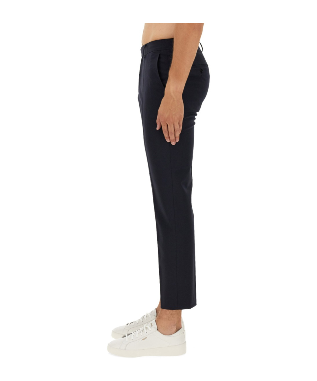 Hugo Boss Belt-loop Casual Pants In Black