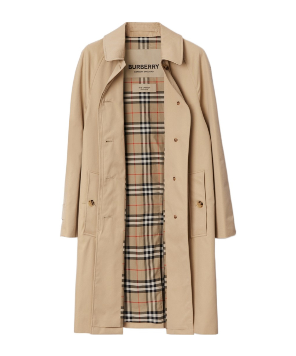 Burberry Mid-length Camden Heritage Car Coat In Nude