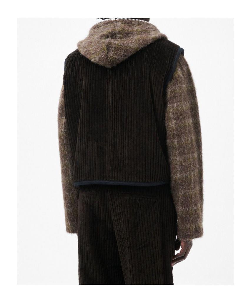 Our Legacy Corduroy Zip-up Gilet In Black