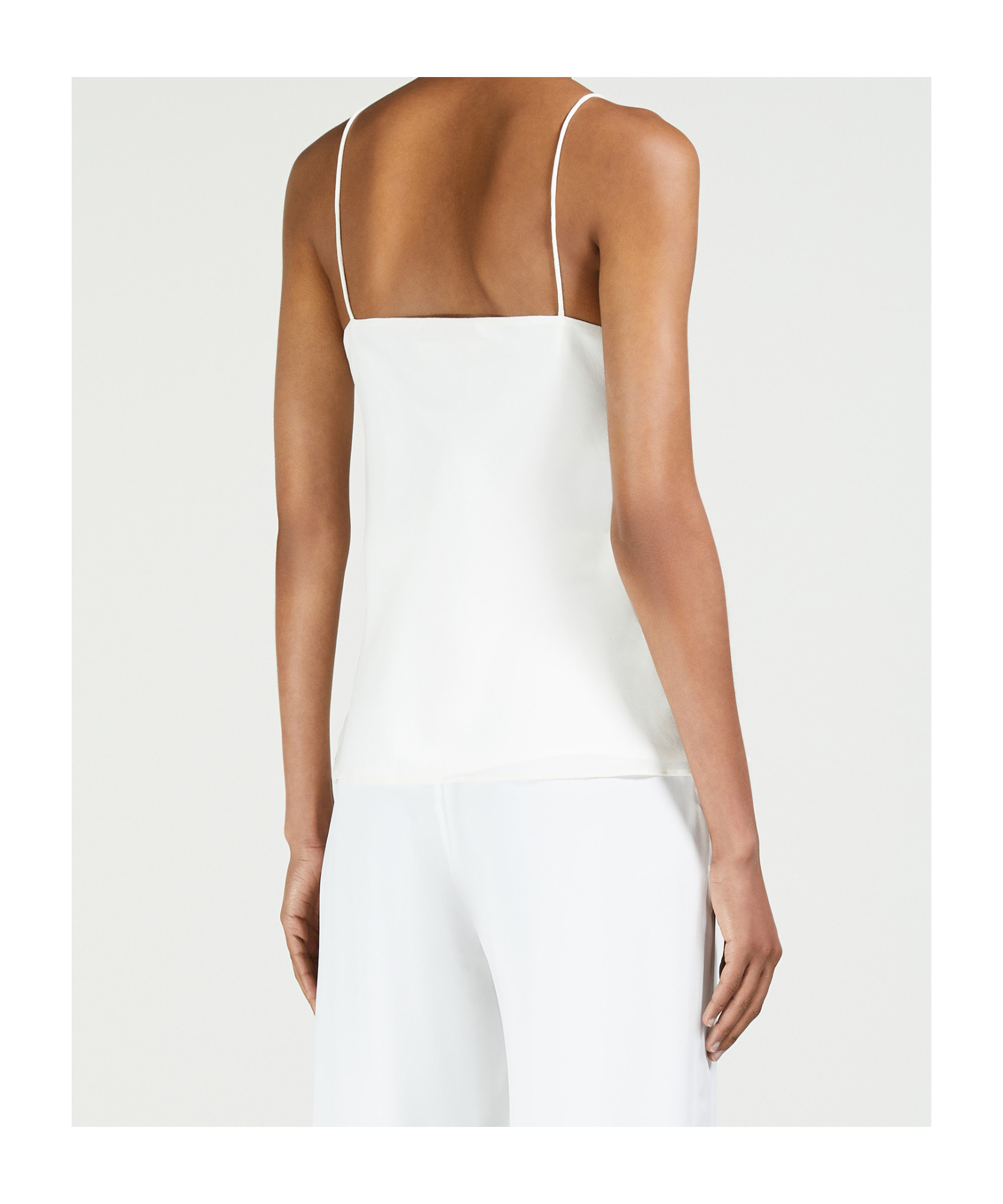 Max Mara Silk Georgette Top In Gray