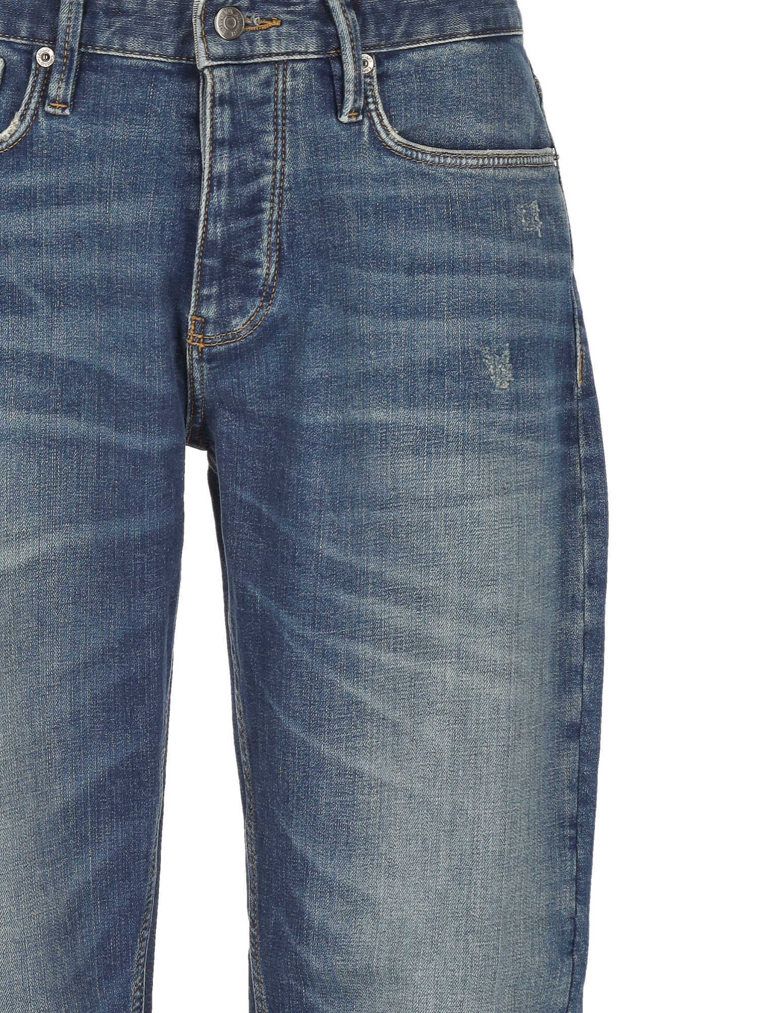 Emporio Armani Denim Trousers With Belt Loops In Blue