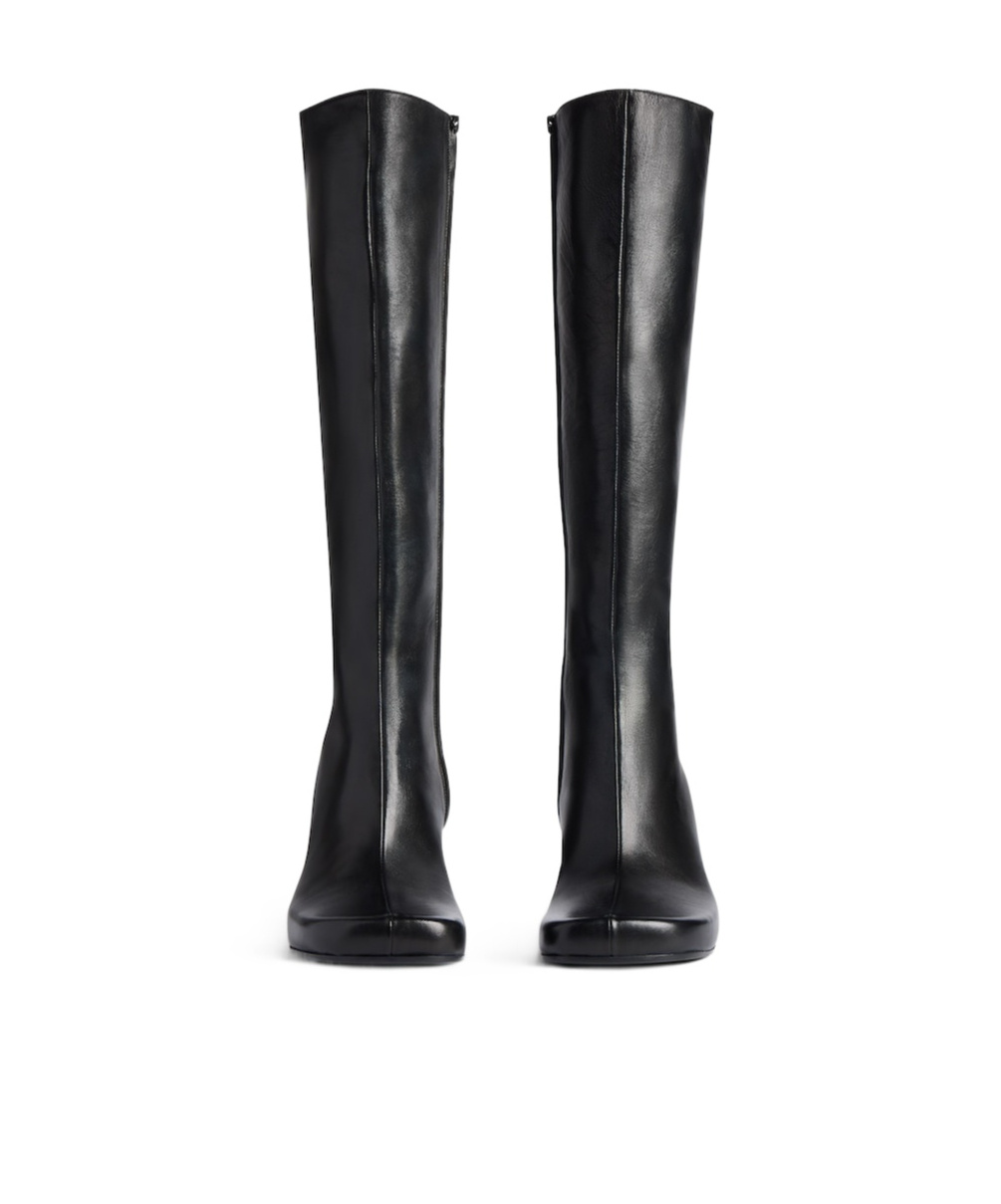 Balenciaga X Scholl Leather Knee-high Boots In Black