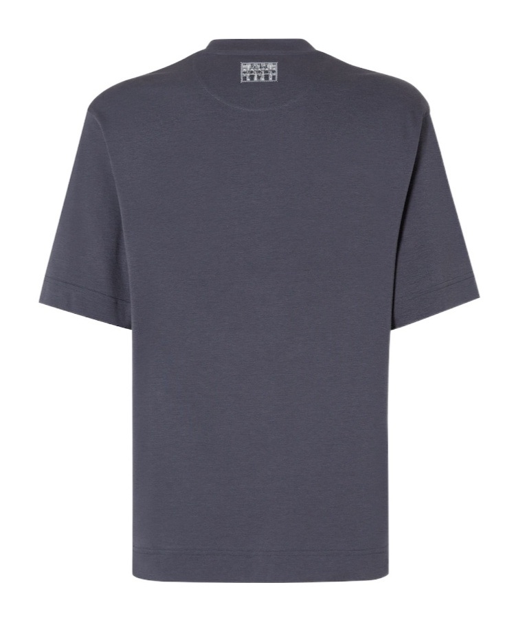 Fendi Cotton T-shirt With Ff Detail In Blue