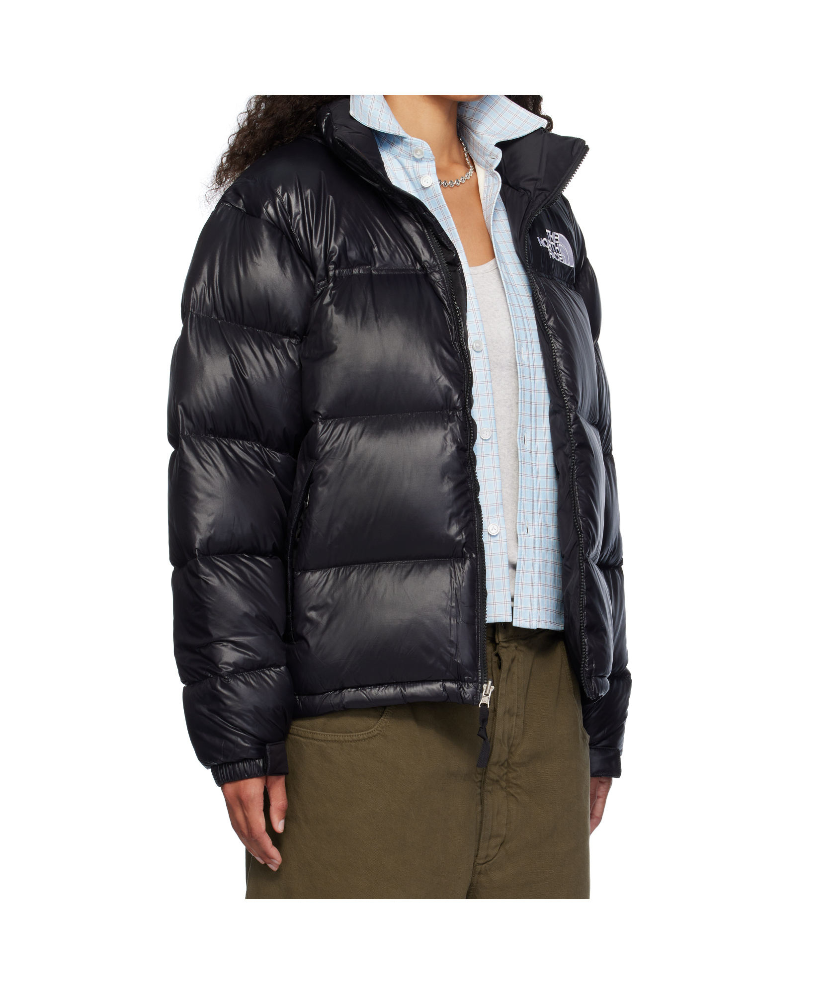 The North Face Right-collar Down Jacket In Black