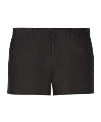 Gucci Wool Silk Gabardine Shorts In Black