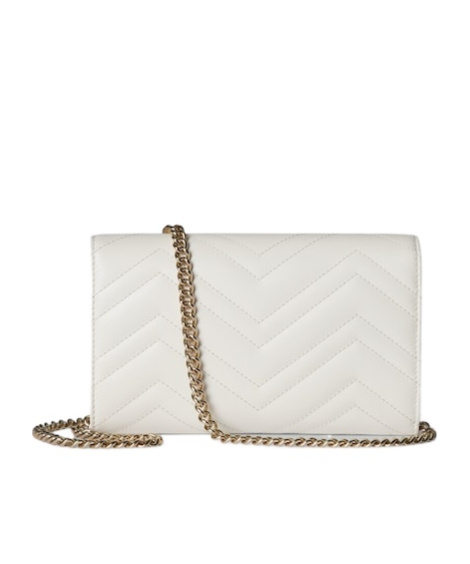 Gucci Gg Marmont Wallet On Chain In White