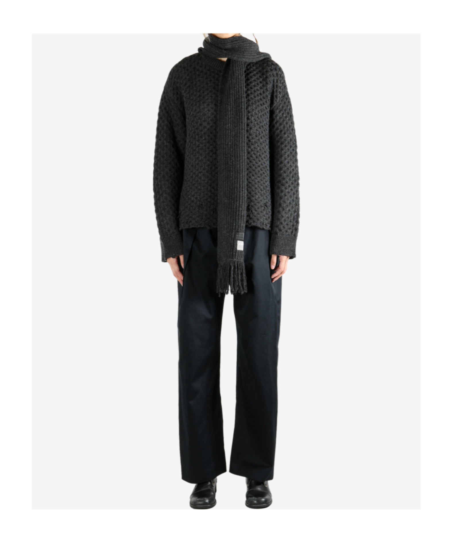 Mm6 Maison Margiela Waffle Sweater In Black
