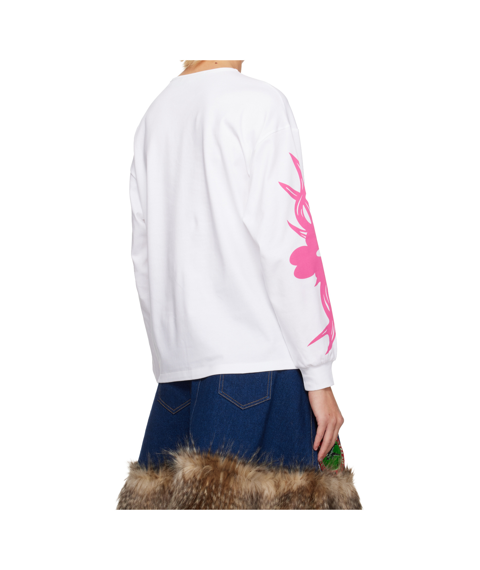 Chopova Lowena Oversized Printed Crew Neck T-shirt In White
