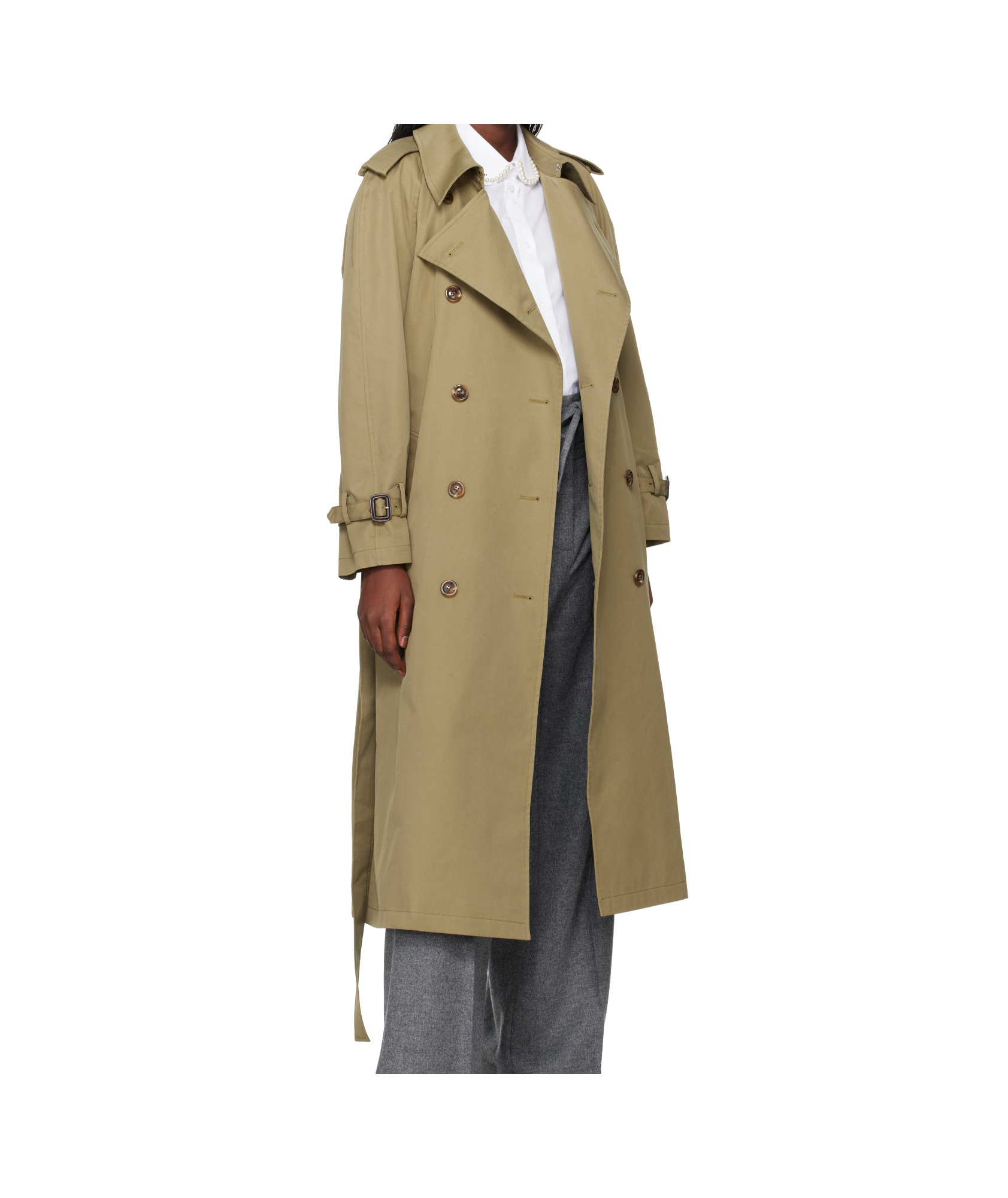 Kimhēkim Khaki Classic Trench Coat In Neutral