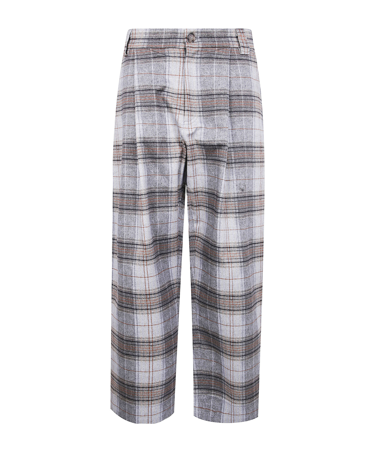 Pierre-louis Mascia Plaid-check Trousers In Gray